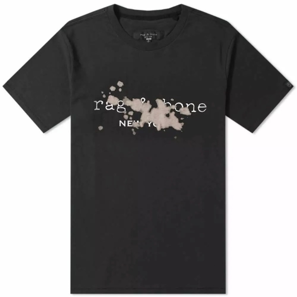 New Rag & Bone Men’s Black Bleach Tee Shirt XL